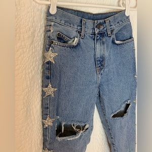 Carmar Los Angeles star rhinestone jeans size 24